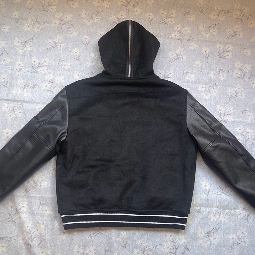 Givenchy Black Varsity Jacket with Leather Sleeves - Picture 10 of 12